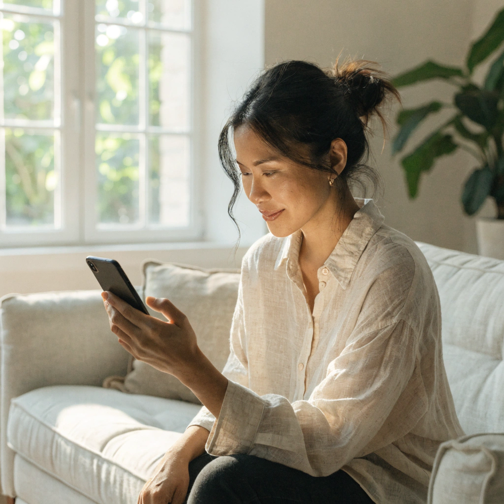 Patient receiving ongoing care support via phone