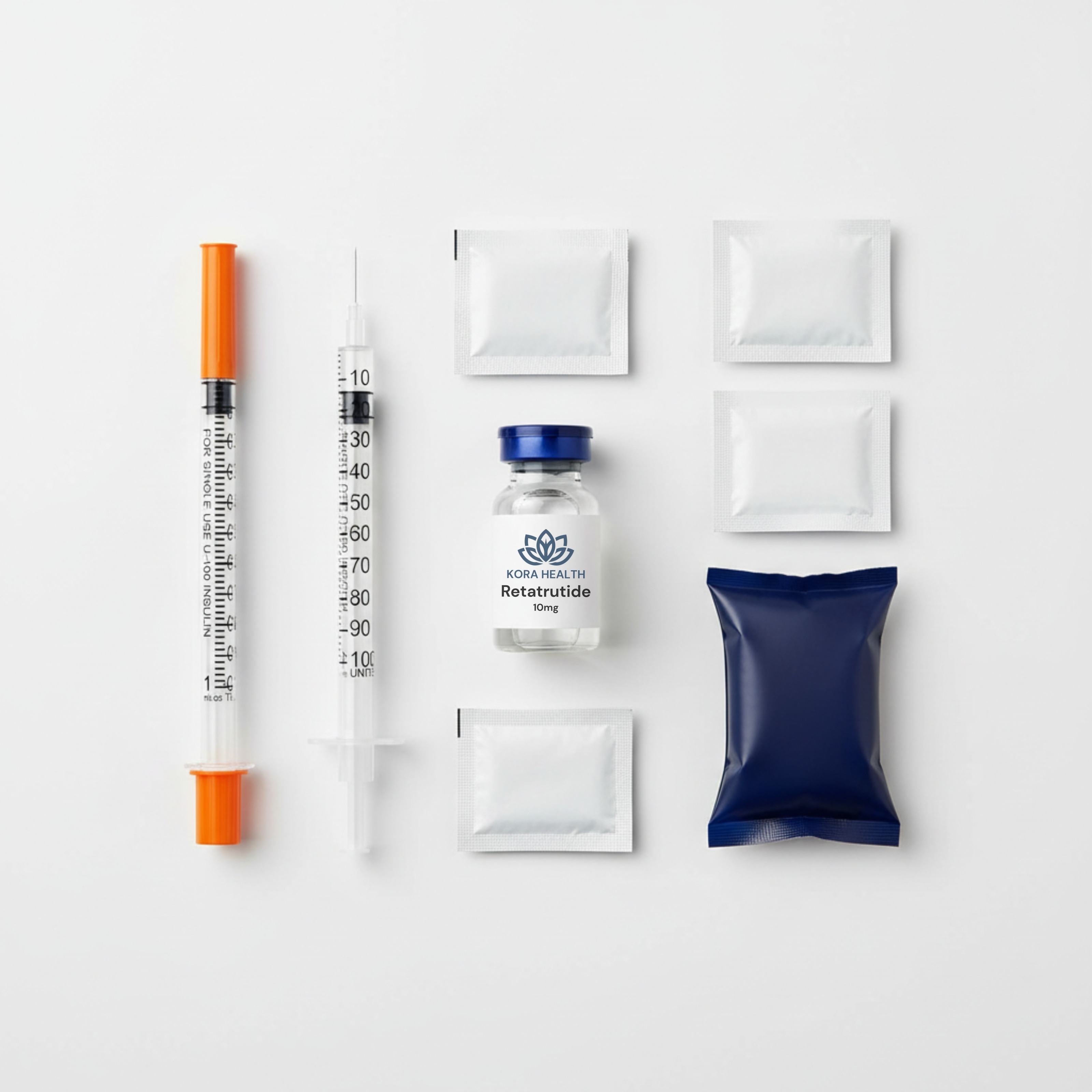 Complete Kora Health Retatrutide kit contents